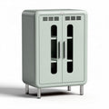 Metal storage cabinet with dual doors and adjustable shelves 80 x 50 x 120cm in green